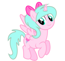 Size: 5900x5500 | Tagged: safe, artist:drfatalchunk, oc, oc only, oc:cotton candy, alicorn, pony, absurd resolution, alicorn oc, bow, solo