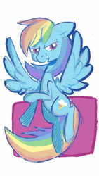 Size: 422x750 | Tagged: safe, artist:ecokitty, rainbow dash, g4, female, flying, solo