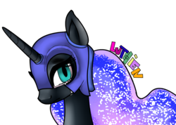 Size: 960x685 | Tagged: safe, artist:sofilut, nightmare moon, g4, crying, female, portrait, simple background, solo, transparent background