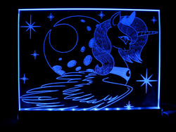 Size: 1200x900 | Tagged: safe, artist:ksander-zen, artist:skyaircobra, princess luna, g4, craft, engraving, female, moon, s1 luna, solo, stars