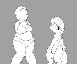 Size: 1280x1054 | Tagged: safe, artist:vulapa, fluttershy, oc, oc:anon, oc:femanon, g4, belly button, butterscotch, chubby, rule 63