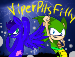 Size: 806x614 | Tagged: safe, artist:viperpitsfilly, pegasus, pony, crossover, evil, male, monochrome, scourge the hedgehog, sonic the hedgehog, sonic the hedgehog (series)