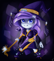 Size: 2500x2800 | Tagged: safe, artist:goosebumps-fan57, rarity, equestria girls, g4, female, high res, humanized, mage, solo, witch