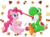 Size: 7321x5408 | Tagged: safe, artist:frogem, pinkie pie, earth pony, pony, yoshi, g4, absurd resolution, cookie, crossover, egg, female, food, long tongue, mare, super mario, tongue out, yoshi egg, yoshi pie, yoshi's cookie