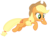 Size: 750x560 | Tagged: safe, artist:myrami, applejack, earth pony, pony, apple family reunion, g4, my little pony: friendship is magic, .svg available, female, grin, jumping, simple background, solo, transparent background, vector