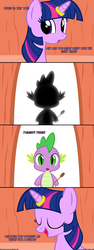 Size: 1050x2800 | Tagged: safe, artist:navitaserussirus, spike, trixie, twilight sparkle, alicorn, pony, asktwixiegenies, g4, comic, female, lesbian, mare, ring, ship:twixie, shipping, silhouette, twilight sparkle (alicorn)