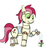 Size: 625x628 | Tagged: safe, artist:jargon scott, roseluck, robot, g4, robo-roseluck