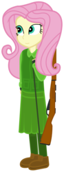 Size: 312x837 | Tagged: safe, artist:totallynotabronyfim, fluttershy, human, equestria girls, g4, boots, clothes, female, gun, mosin nagant, rifle, skirt, socks, solo, weapon