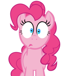 Size: 2800x2899 | Tagged: safe, artist:kuren247, pinkie pie, earth pony, pony, g4, female, high res, simple background, solo, stunned, transparent background, vector