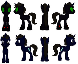 Size: 1336x1102 | Tagged: safe, oc, oc only, unnamed oc, pony, unicorn, ponylumen, 3d, 3d pony creator, alter ego, blue coat, boots, brown mane, burglar, clothes, costume, cutie mark, disguise, goggles, jeweler, male, master thief, smiling, stallion, thief, vigilante