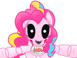 Size: 1024x768 | Tagged: safe, artist:birdivizer, pinkie pie, g4, five nights at aj's 2, five nights at freddy's, jumpscare, rainbow power, toy chica