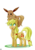 Size: 857x1224 | Tagged: safe, artist:reikomuffin, applejack, earth pony, eevee, pony, g4, crossover, on head, pokémon