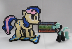 Size: 1808x1231 | Tagged: safe, artist:corneliusedmond, bon bon, sweetie drops, g4, bead, customized toy, megapony, perler, pixel art, sprite