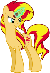 Size: 5600x8250 | Tagged: safe, artist:givralix, sunset shimmer, pony, unicorn, g4, .svg available, absurd resolution, aura, female, magic, simple background, solo, svg, transparent background, vector