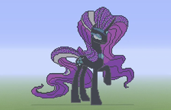 Size: 1280x824 | Tagged: safe, nightmare rarity, g4, female, minecraft, minecraft pixel art, pixel art, solo