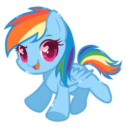 Size: 876x879 | Tagged: safe, artist:hikariviny, rainbow dash, g4, chibi, female, solo