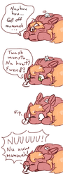 Size: 467x1291 | Tagged: safe, artist:squeakyfriend, fluffy pony, mouse, nibbling, scared