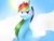 Size: 1600x1200 | Tagged: safe, artist:colourboom, rainbow dash, g4, female, portrait, sky, solo, sun