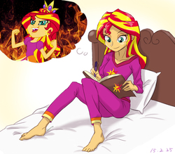 Size: 800x700 | Tagged: safe, artist:ta-na edits, sunset shimmer, equestria girls, g4, exploitable meme, meme, sunset's daydream