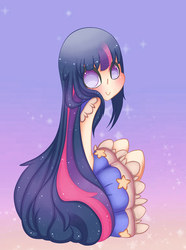 Size: 1260x1696 | Tagged: safe, artist:nezhiel, twilight sparkle, human, g4, clothes, cute, female, happy, humanized, looking at you, looking back, solo