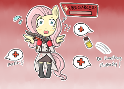 Size: 1024x736 | Tagged: artist needed, safe, fluttershy, g4, crossover, fluttermedic, medic, medic (tf2), parody, team fortress 2