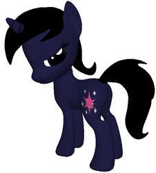 Size: 512x566 | Tagged: safe, twilight sparkle, pony, unicorn, g4, 3d, 3d pony creator, female, glare, looking at you, looking back, mare, paint.net, scowl, stern, time lady, time lord, twilight sparkle is not amused, updated