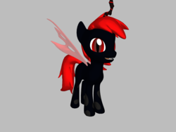 Size: 2000x1500 | Tagged: safe, artist:king rokk, oc, oc only, changeling, red, red changeling, red eyes