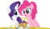 Size: 10000x5700 | Tagged: safe, artist:sapphire-beauty0, pinkie pie, rarity, earth pony, pony, unicorn, castle sweet castle, g4, absurd resolution, female, food, horn, mare, pancakes, simple background, svg, transparent background, vector