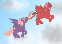 Size: 1024x731 | Tagged: safe, artist:eva-janova, locket (g1), so soft twilight, twilight, flight to cloud castle, g1, locketbetes, so soft twiabetes