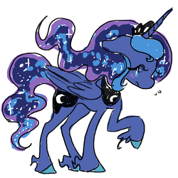 Size: 1000x1000 | Tagged: safe, artist:witchette, princess luna, g4, female, solo, unshorn fetlocks