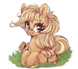 Size: 1280x1140 | Tagged: safe, artist:carligercarl, applejack, g4, female, solo, unshorn fetlocks