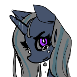 Size: 1000x1000 | Tagged: safe, artist:witchette, trixie, pony, unicorn, g4, crying, female, mare, sad, solo