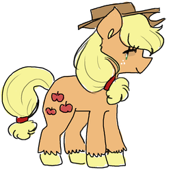 Size: 1000x1000 | Tagged: safe, artist:witchette, applejack, g4, female, solo, unshorn fetlocks