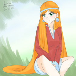 Size: 1000x1004 | Tagged: safe, artist:jonfawkes, idw, wheat grass, human, g4, 30 minute art challenge, humanized, solo