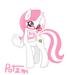 Size: 2500x2655 | Tagged: safe, artist:potzm, oc, oc only, oc:lawyresearch, pony, unicorn, glasses, heart, heart eyes, high res, hoofbump, solo, wingding eyes