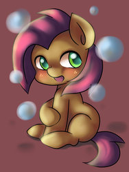 Size: 1024x1365 | Tagged: dead source, safe, artist:sofywywy, babs seed, earth pony, pony, g4, female, filly