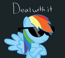 Size: 1259x1122 | Tagged: safe, artist:csmlp, rainbow dash, g4, deal with it, female, solo, sunglasses