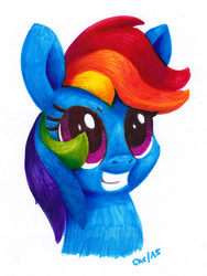 Size: 1452x1928 | Tagged: safe, artist:php177, rainbow dash, g4, portrait, traditional art