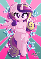 Size: 1600x2300 | Tagged: safe, artist:danmakuman, princess cadance, semi-anthro, g4, arm hooves, cute, danmakuman is trying to murder us, female, solo