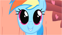 Size: 502x283 | Tagged: safe, rainbow dash, g4, cute, dilated pupils