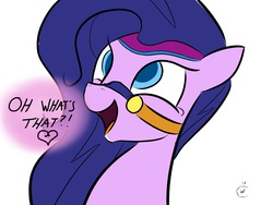 Size: 2048x1536 | Tagged: safe, artist:woodcase, amira, pony, saddle arabian, g4, amirabetes, barista amira, curious, cute, dialogue, female, happy, heart, looking up, mare, open mouth, portrait, simple background, smiling, solo, white background
