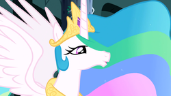 Size: 1366x768 | Tagged: safe, screencap, princess celestia, friendship is magic, g4, season 1, castle of the royal pony sisters, female, solo