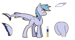 Size: 1300x698 | Tagged: safe, artist:raponee, oc, oc only, oc:hatii, original species, shark, shark pony, butt, plot, reference sheet