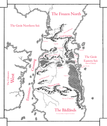 Size: 4113x4818 | Tagged: safe, artist:westphalianartist, grogar (g1), g1, absurd resolution, badlands, equestria, eternity's crossing, frozen north, lord of the rings, map, map of equestria, tambelon, undiscovered west