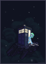Size: 500x700 | Tagged: safe, artist:marbleyarns, oc, oc only, doctor who, solo, tardis