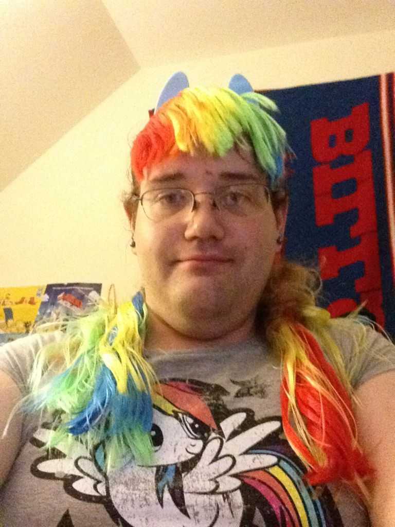 838843 - safe, rainbow dash, human, g4, brony, chris chan, cosplay, irl,  irl human, photo, swag - Derpibooru