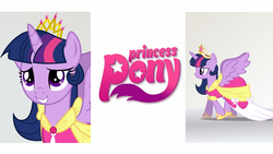 Size: 1366x768 | Tagged: safe, edit, twilight sparkle, alicorn, pony, g4, cute, female, grin, last week tonight, mare, princess pony, smiling, solo, spread wings, twilight sparkle (alicorn)