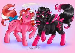 Size: 1113x787 | Tagged: safe, artist:moonfeather, galaxy (g1), oc, oc:sugarcat, g1