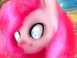 Size: 1600x1200 | Tagged: safe, artist:suenden-hund, pinkie pie, earth pony, pony, g4, crying, female, sad, solo