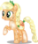 Size: 2187x2529 | Tagged: safe, artist:infinitewarlock, applejack, earth pony, pony, g4, braid, crystallized, female, high res, missing accessory, raised hoof, simple background, solo, tail wrap, transparent background, vector